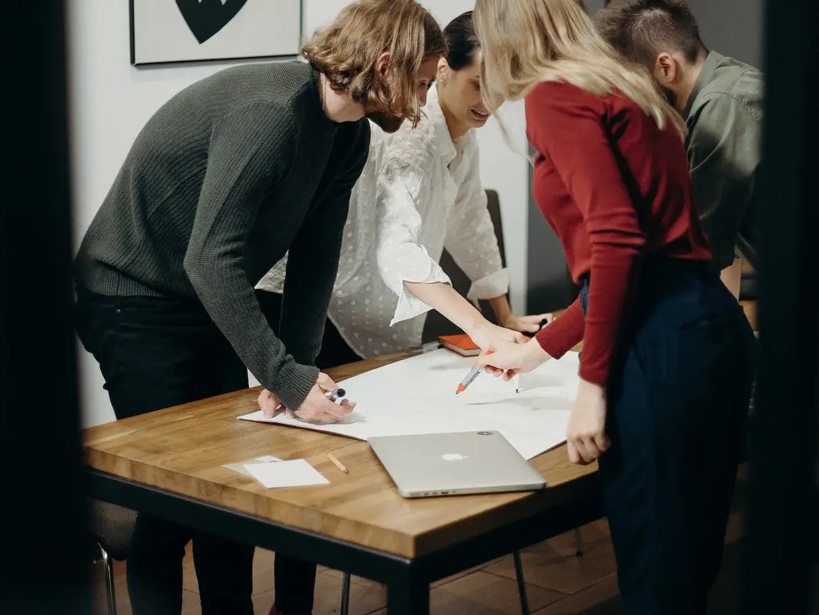Team planlægger en IT-løsning